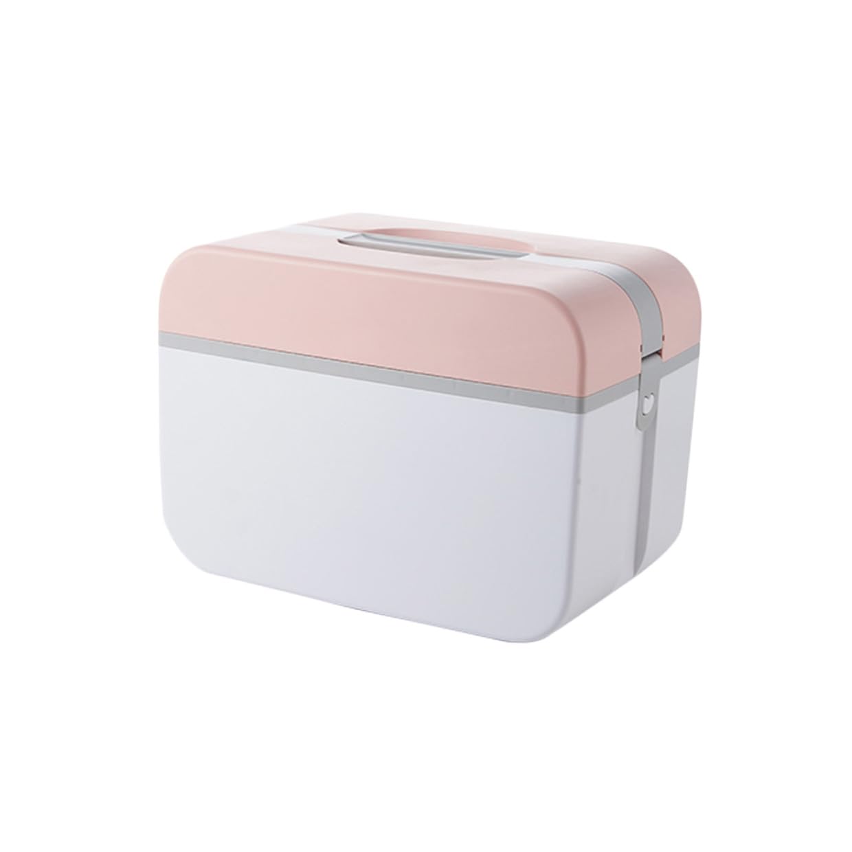 Boîte de rangement maison VILLCASE rose multicouche en plastique moyen pour pharmacie et voyage