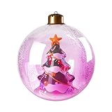 Guangcailun Christmas Inflatables 6 Inch LED Light Up Ornaments Inflatable Christmas Baubles ABS Large Outdoor Christmas Decorations, B