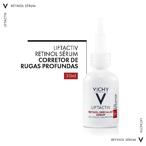Vichy Retinol Serum Antirrugas com Frações Probióticas, Peptídeos Anti-idade, 30Ml