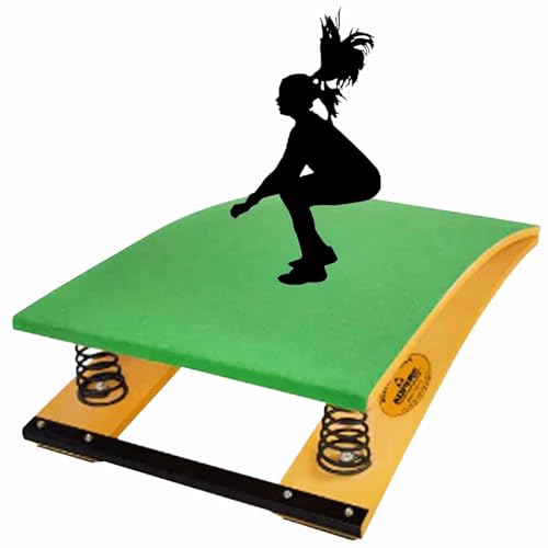 TLTDSMYF Tablero elástico de Madera Resistente para Salto de Altura de 4 resortes, para Gimnasia, Kung fu, Entrenamiento de Wushu, Tablero elástico de Madera, Tablero de Salto Resistente