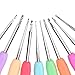 10pcs Small Size Lace Crochet Hooks (0.5~2.75mm), Small Ergonomic Crochet Hooks Set for Thread