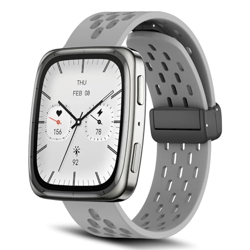[RoSoki] 20mm �o���h Amazfit Active 2 Square/Amazfit Active 2 /Active/GTR Mini/GTS 4 /GTS 4 Mini/Bip 3 /Bip 3 Pro �Ή� �V���R���� �}�O�l�b�g�t�� 