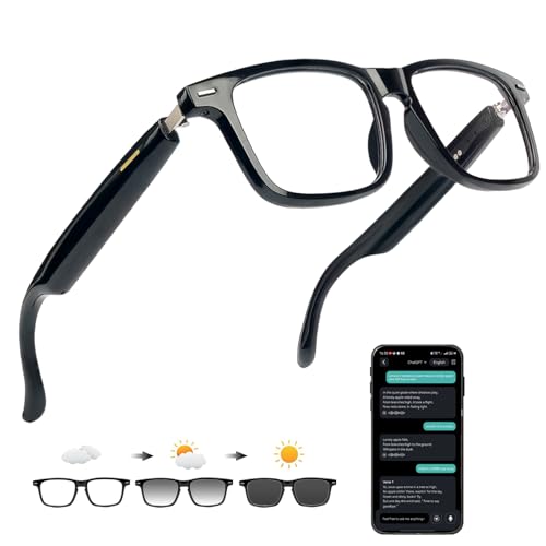 Ai Translation Smart Glasses with Chat GPT, Bluetooth 5.3