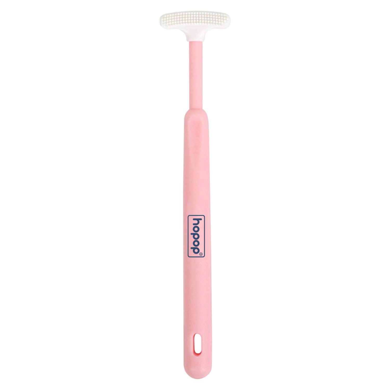 Hopop Tongue Cleaner for Baby | Tender Baby Oral Cleaner Toothbrush with Silicone Scraper | Suitable from 6+ Months | 100% Safe Kids Tongue Cleaner | (Pink)-image-6