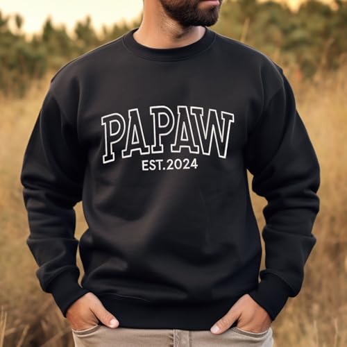 Herihues Personalized Embroidered Papaw Shirt, Custom Papaw Embroidered Sweatshirt With Kids Names thumb #4