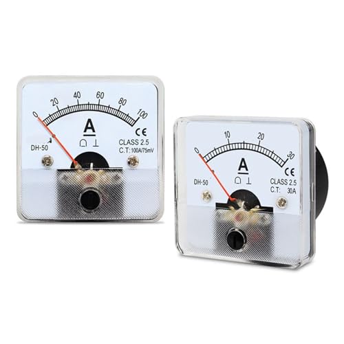 Ampèremètre CC DH-50 20A cadran de mesure de courant continu analogique