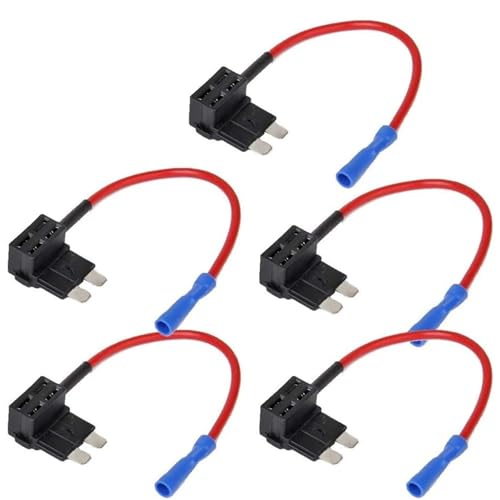 Adaptateur de fusible standard 12V haute conductivité avec porte-fusibles renforcé (x5)