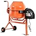 Goplus Electric Cement Concrete Mixer 1/2HP 2.2 Cubic Ft Barrow Machine for Mixing Mortar, Stucco and Seeds