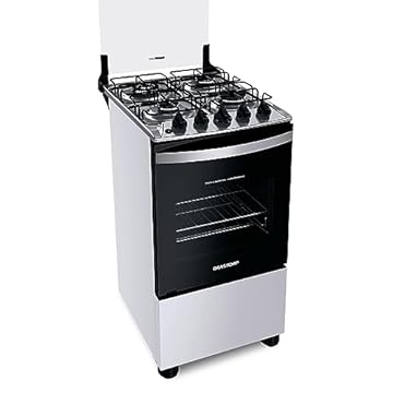 Fogão Brastemp 4 Bocas Branco com dupla chama e grades individuais - BFO4EBB Bivolt