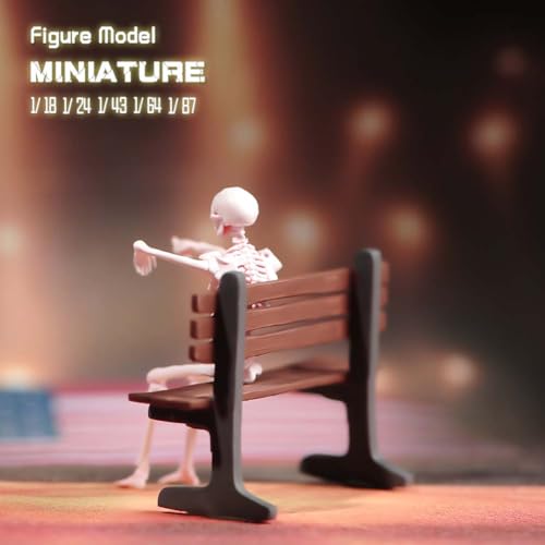 Figura esqueleto tocando guitarra 1/24 1/18 1/43 1/64 1/87 miniatura 5