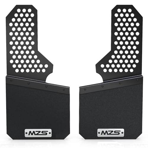 Image of MZS Mud Flaps Splash Guards Compatible with Silverado Sierra F150 F250 F350 Super Duty Ram Tacoma 4Runner Tundra Truck Pickup, Offset Fender Mudflaps Mudguards for Front or Rear, Pack of 2