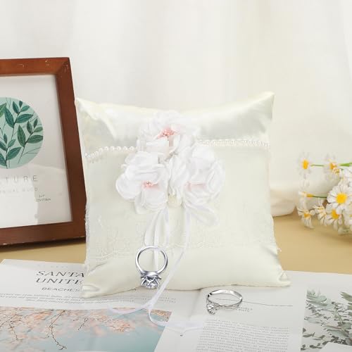 Almofada de anel de casamento, almofada de anel, almofada de portador de anel, suporte de anel, tape