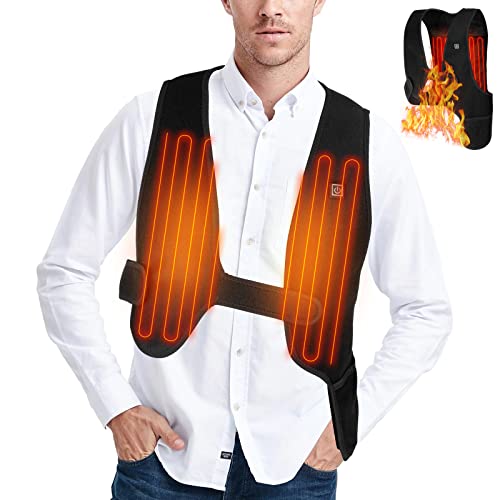 PYALT Beheizbare Weste Kinder - 7.4V 10000mAh Heizweste Mit 3 Temperaturstufen
