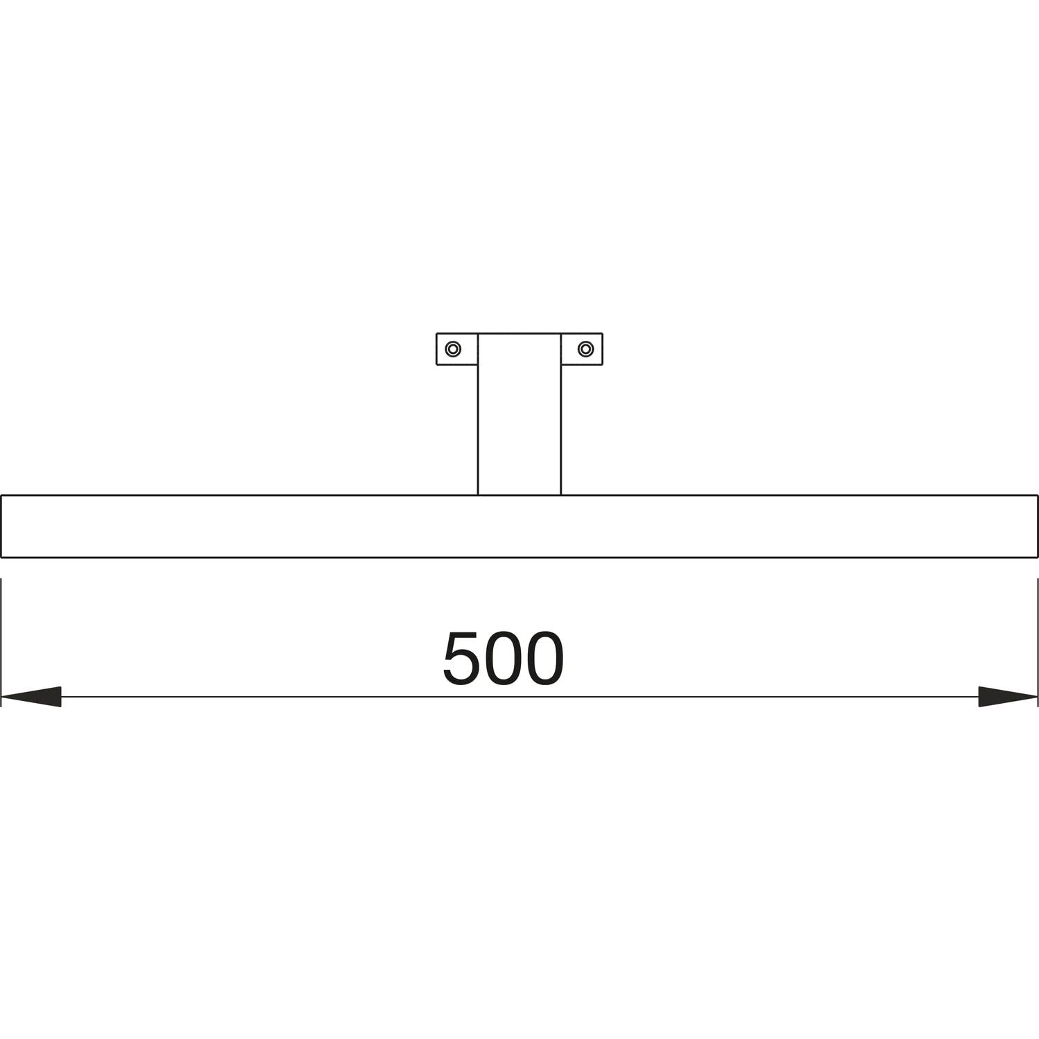 Domus Line LED Spiegelleuchte 50cm Aalto Led Spiegel Beleuchtung für Badezimmer Spiegelschrank, Spiegellampe mit Netzgerät, 4000K warmweiß 8 Watt, chrom 230V