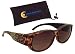 Animal Print Fit Over Sunglasses by Ideal Eyewear - Wear Over Prescription Glasses - Over Eyeglasses - Light and Comfortable - Case Included (Jungle Cat with case, Medium)