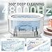 ZKH Ultrasonic Jewelry Cleaner, 48kHz High Frequency Sonic Jewelry Cleaner Machine with 500ml Capacity for Jewelry, Eyeglasses, Watch Straps, Earrings, Ring, Necklaces, Razors, Dentures