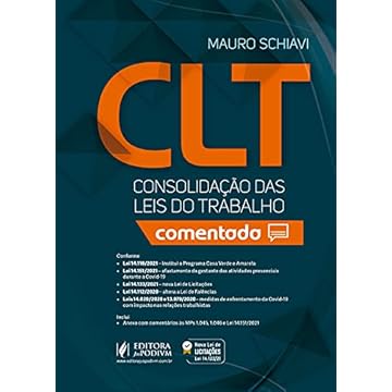Capa do livro Consolidacao Das Leis Trabalho Comentada - 01Edição 21