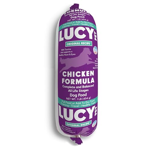 Image of Lucy Pet Products Chicken Formula Dog Food Roll 1 lb, Meaty, Semi-Moist Dog Food (100600073)