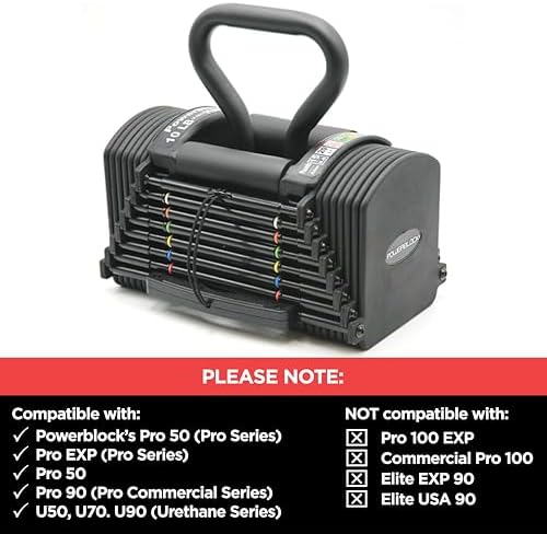 PowerBlock Pro Serisi Kettlebell Kulp - Uyumlu Pro Serisi Dambıller, Kuvvet Antrenmanı Aksesuarı, Ev Spor Salonu ve Ticari Kullanım için, Egzersiz Ekipmanları - Görsel 4