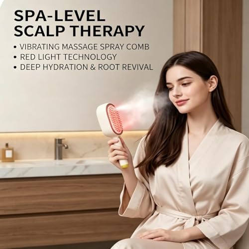 Brosse spray massage électrique rose pour sublimer votre routine
