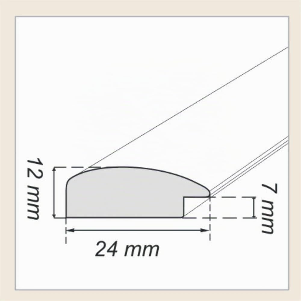Polyptychon Bilderrahmen 132 x 72 cm Farbe Braun für Malen nach Zahlen | Ideal für Malen nach Zahlen Bilder, z.B. von Schipper, fertig montiert, mit Hartfaserrückwand, ohne Glas