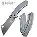 Buckshot 8” Aircraft Grey Spring Assisted Thumb Open Pocket Cleaver Stainless Steel Razor Blade Knife Tactical & Hunting | with Holt Multi Tool Key Chain