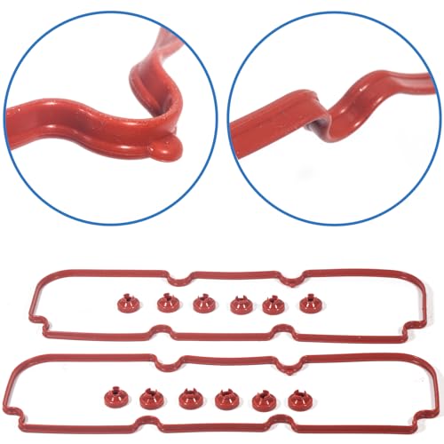 Image of VS50080R for Chevy Oldsmobile 3.8 Valve Cover Gasket Chevrolet Buick Pontiac 25530329 25535264 1988 1989 1990 1991 1992 1993 1994 1995 1996 1997 1998 1999 2000 2001 2002 2003 2004 2005 2006-2009 3.8L