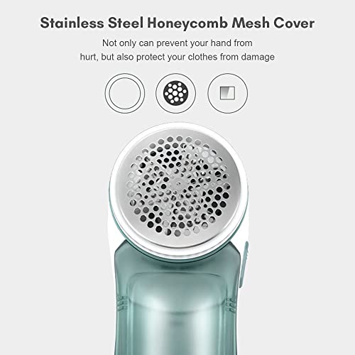 HUIOP Barbeador de tecido portátil removedor de fiapos suéter defuzzer alimentado por bateria com lâ