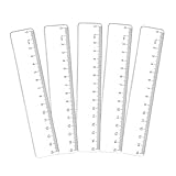 Transparentes Kunststofflineal, 5 Stück Lineal 15cm Grundschule, Bruchsicheres Lineale, Kleines Lineal, Messlineal, Flexibel Lineale, für Studenten Büro Designer Malerei