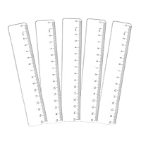 Transparentes Kunststofflineal, 5 Stück Lineal 15cm Grundschule, Bruchsicheres Lineale, Kleines Lineal, Messlineal, Flexibel Lineale, für Studenten Büro Designer Malerei