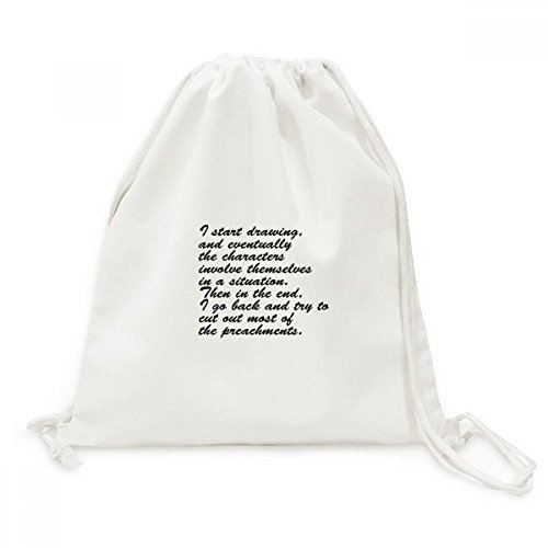 Toile Drawstring Backpack Les Gens, sac à cordon pratique pour vos déplacements