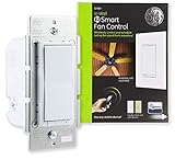 GE Z-Wave Wireless Smart Fan Speed Control, 3-Speed, In-Wall, Includes White & Light Almond Paddles, Hub Required, 12730, Works with Alexa