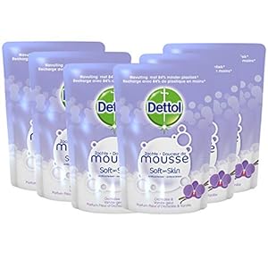 Dettol – Handzeep Zachte Mousse – Navulling Magic Foam – Orchidee & Vanille – 200 ml x6 – Grootverpakking