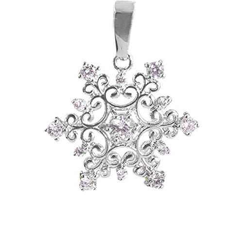 Preisvergleich Produktbild Vektenxi Frauen Halskette Weihnachten Schneeflocke Form Anhänger Kette Halskette Kragenchoker Halskette Schmuck Silber nützlich