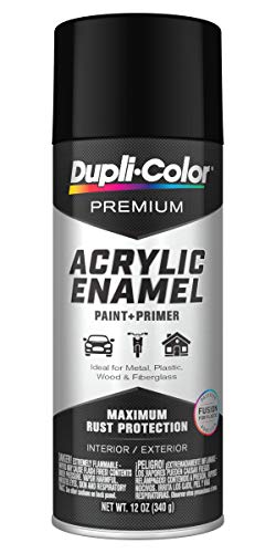 Image of Dupli-Color Flat Black Acrylic Enamel Spray Paint (Pae102, 12 Oz), 12. Fluid Ounces