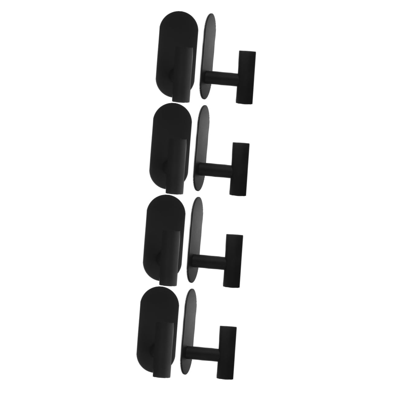 Hemobllo Gancho Adhesivo De Acero Inoxidable Toalleros Para Baños Toalla Manos Ganchos De Baño Mate Percha Gancho Metálico Ganchos Para Ropa Colgador De Mochila Negro 2 Piezas X 4
