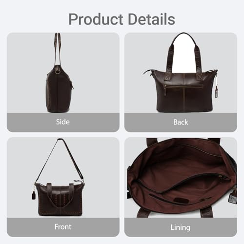 Women's Genuine Leather Hobo Tote Bag Shoulder Bag Crossbody Bag Full Grain Leather Elegant and Durable Stylish3