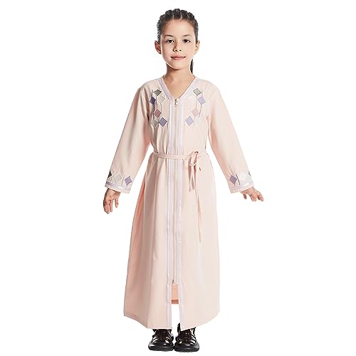 Muslim Girl Abaya Dress Hooded Dubai Attire Islamic Modest Arabian Dresses Maxi Arabic Eid Middle East Ramadan Thobe4