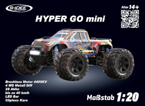 s-idee MJX 20208 RC Car 1:20, camion fuoristrada ad alta velocità, fino a 40 km/h