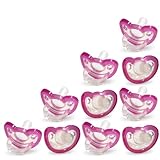 RaZbaby JollyPop Baby Pacifier Plus, 3m+, Pink, Double Pack
