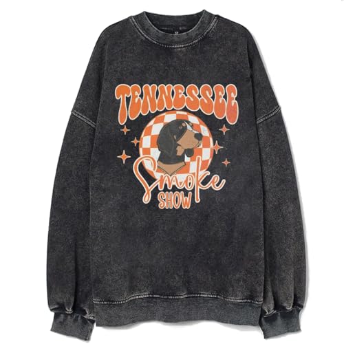 Bellelement Smoke Show Checkerboard Tennessee Football Sweatshirt