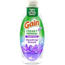 Gain Fabric Rinse and Renew Laundry Odor Remover, Dewdrop Dream Scent, 48 fl oz