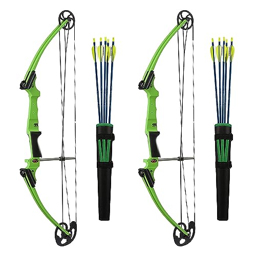 Genesis 2 Pack Original Compound Bow & Arrow Kit- Adjustable Riser, 15