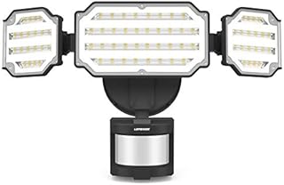 LEPOWER 45W LED Security Lights Motion Sensor Light Outdoor, 4500LM Motion Flood Light, 5000K, IP65 Waterproof, Durable Adjustable 3 Head Sensor Light Motion Detector for Garage, Yard, Patio, Porch