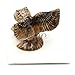 Little Critterz Great Horned Owl Decorative Porcelain Display Object “Bubo” – Handcrafted Hand-Painted Adult Woodland Bird Home Décor Accent