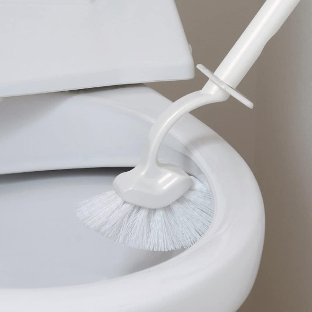 Toilet brushes Bathroom cleaning brush,toilet brush,Toilet Brush Soft Brush Toilet Brush，Toilet Brush and Holder for Bathroom，Deep-Cleaning Toilet Scrub Brush with Curved Brush Head，White Upgraded