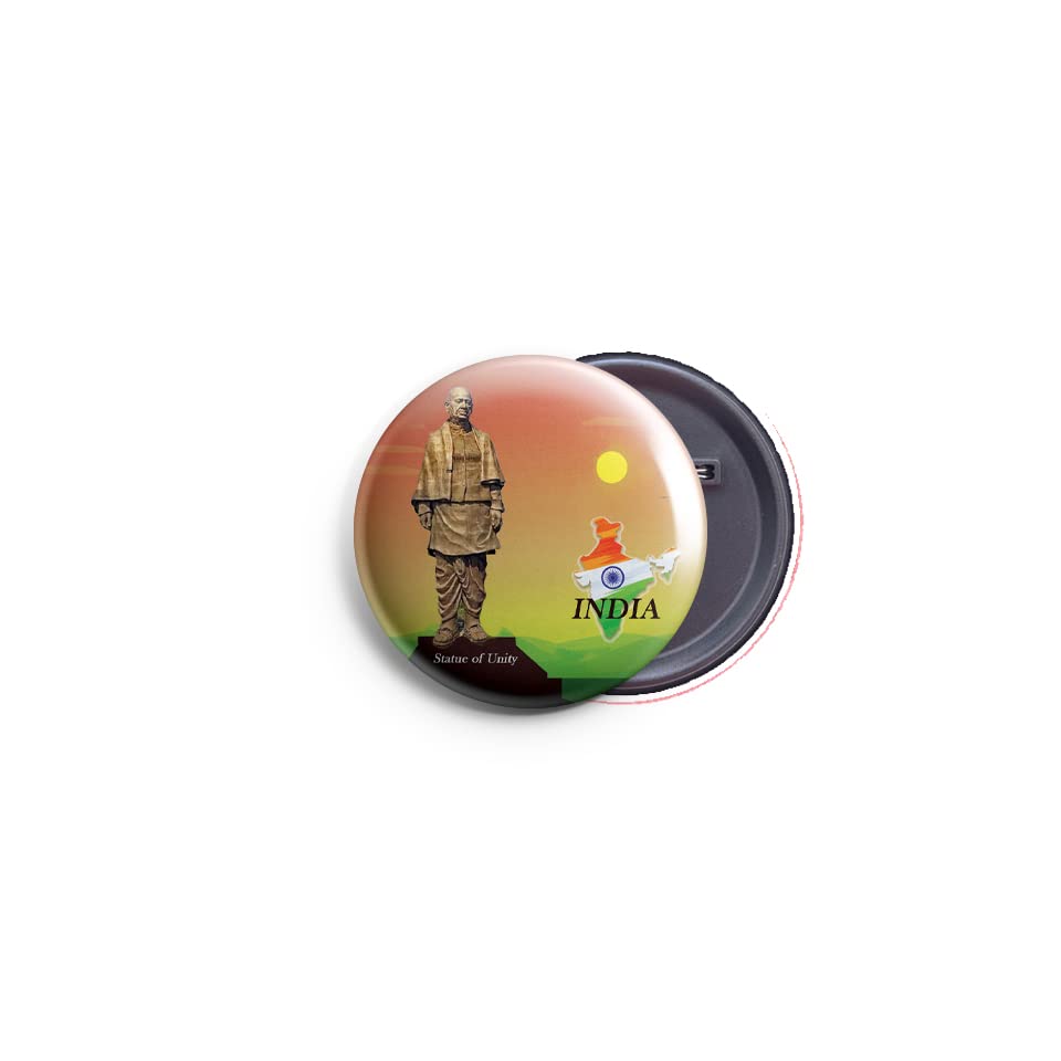 AVI 58mm Regular Size Metal Fridge Magnet Multicolor Statue of Unity Vallabhbhai Patel Gujarat MR8002391