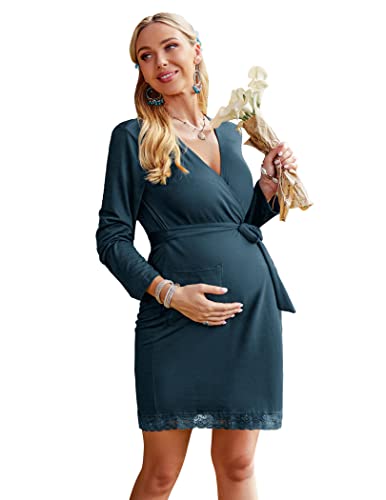 Ekouaer Nursing Robe For Women Lightweight Maternity Robes Lace Trim Kimono Bathrobe Labor Delivery Loungewear #TOP1