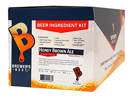 Brewer's Best - 1036 - Home Brew Beer Ingredient Kit (5 Gallon), (Honey Brown Ale) Yellow #TOP6