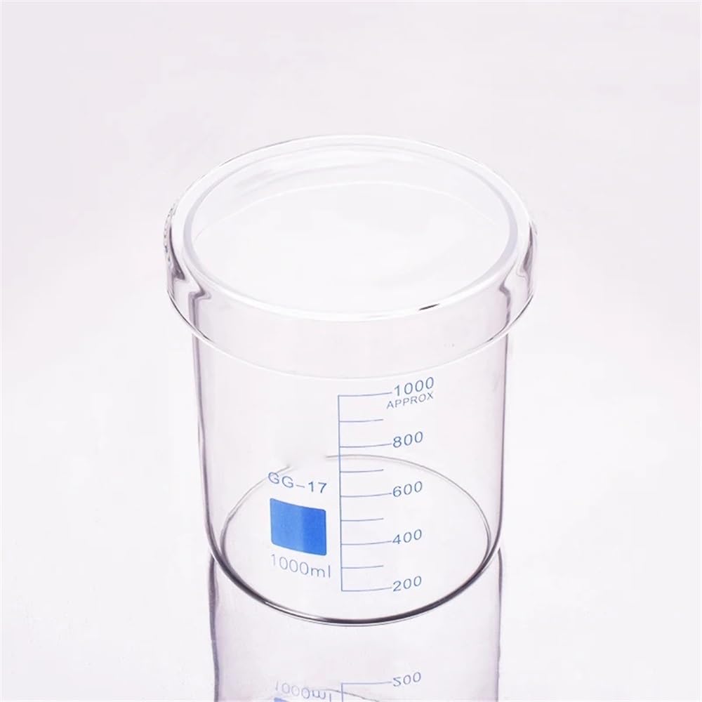 Zlewka o niskim kształcie z płaską szyjką z płaską pokrywką Pojemność 100 ml 150 ml 200 ml 250 ml 500 ml 1000 ml 2000 ml 3000 ml 5000 ml Zlewka laboratoryjna (1000 ml)